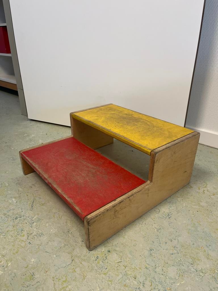 2 Houten retro kinder trapjes, Ophalen, Gebruikt, Overige typen