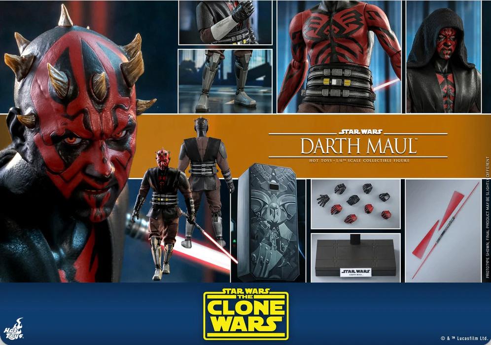HOT TOYS STAR WARS THE CLONE WARS DARTH MAUL TMS024, Ophalen of Verzenden, Zo goed als nieuw, Actiefiguurtje