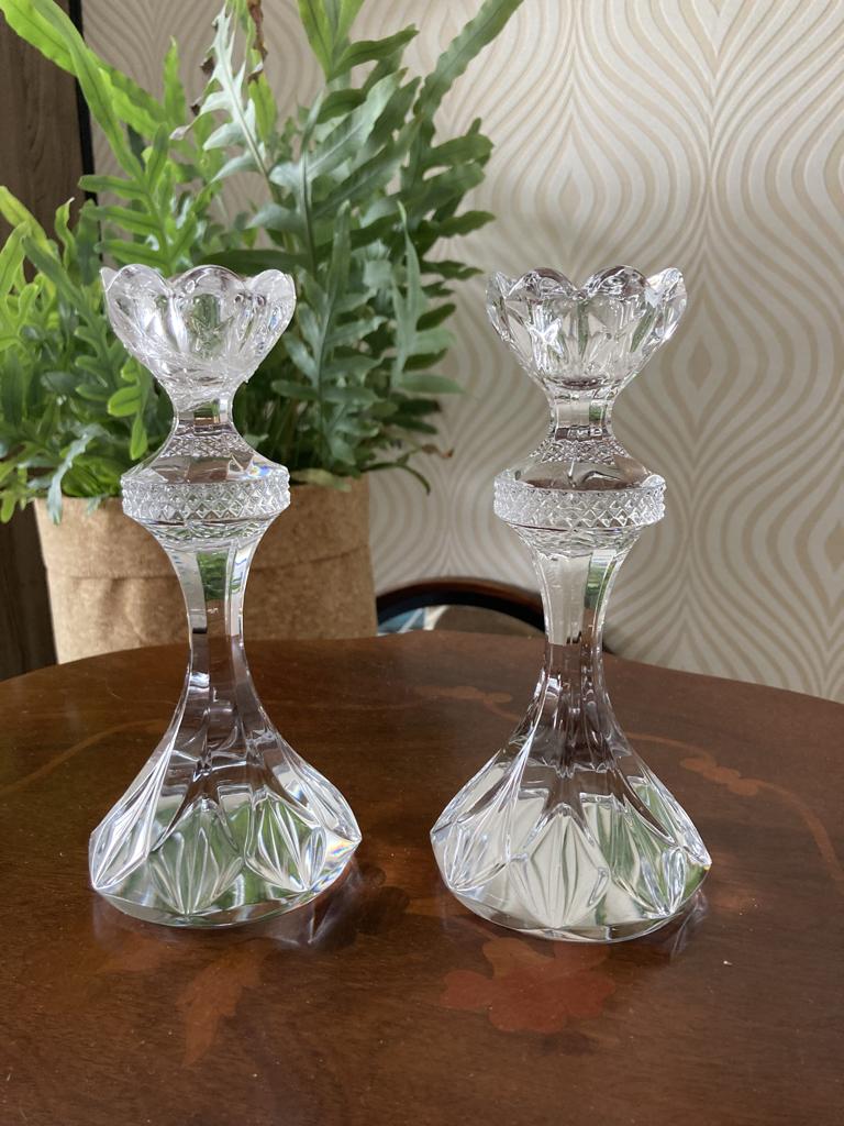 kandelaar Bleikristal, Antiek en Kunst, Antiek | Glas en Kristal, Ophalen of Verzenden