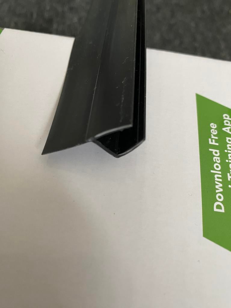 Afdichtprofiel 201cm lang 6-8mm breed douchewand zwart, Ophalen, Nieuw, Douche