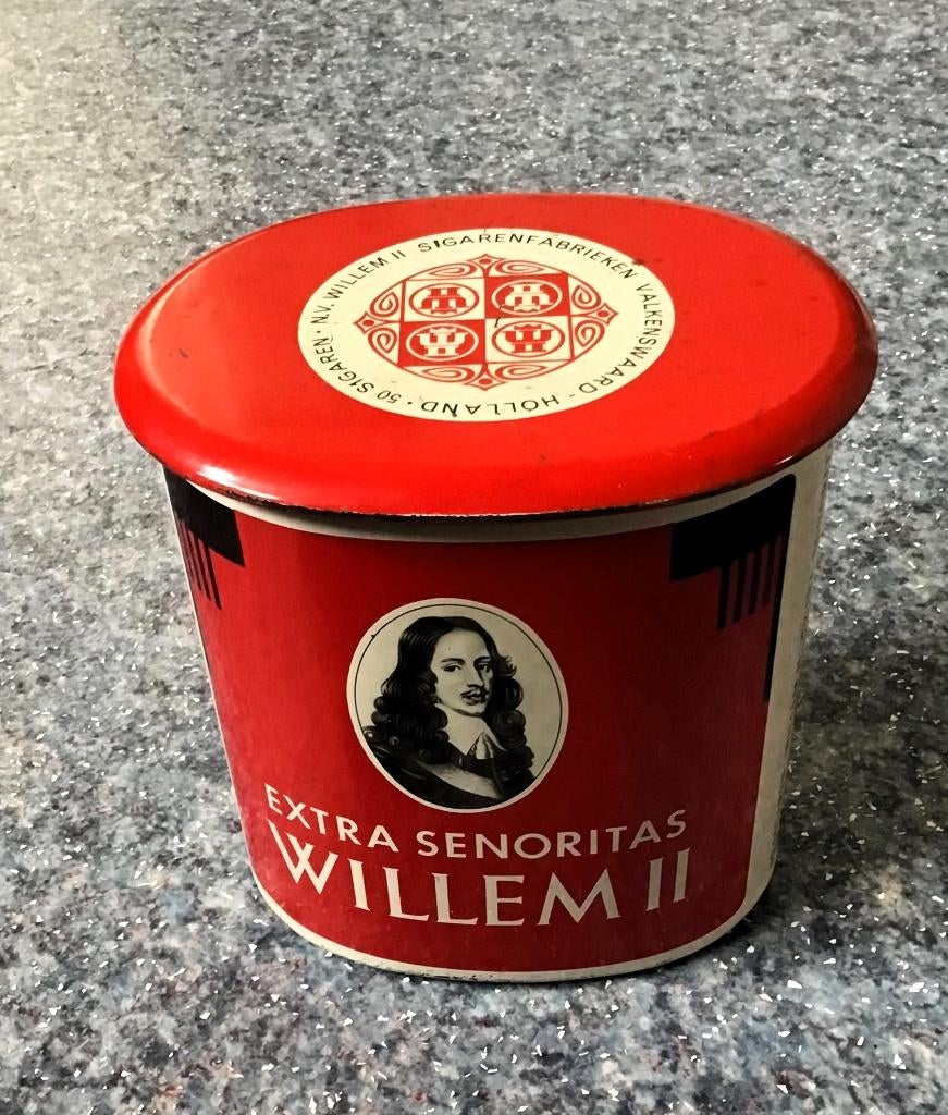 Vintage Willem II Extra senoritas blik, Ophalen of Verzenden, Gebruikt, Overige, Overige merken