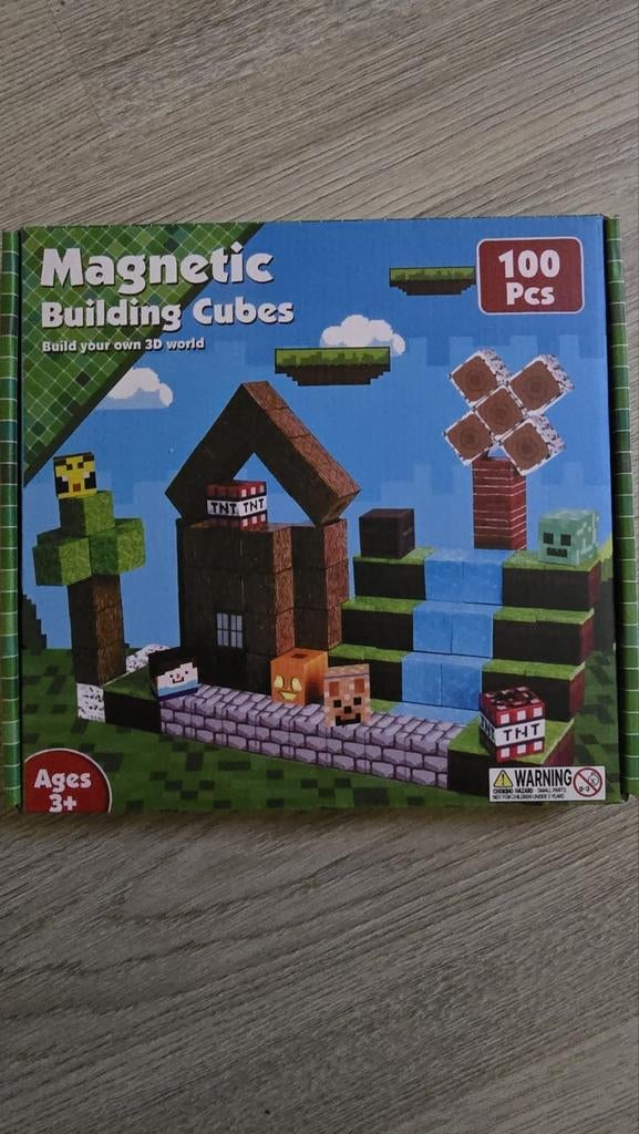Magnetische Bouwstenen Huis - 100 stuks, Overige merken, Onbekend, Nieuw, Ophalen of Verzenden