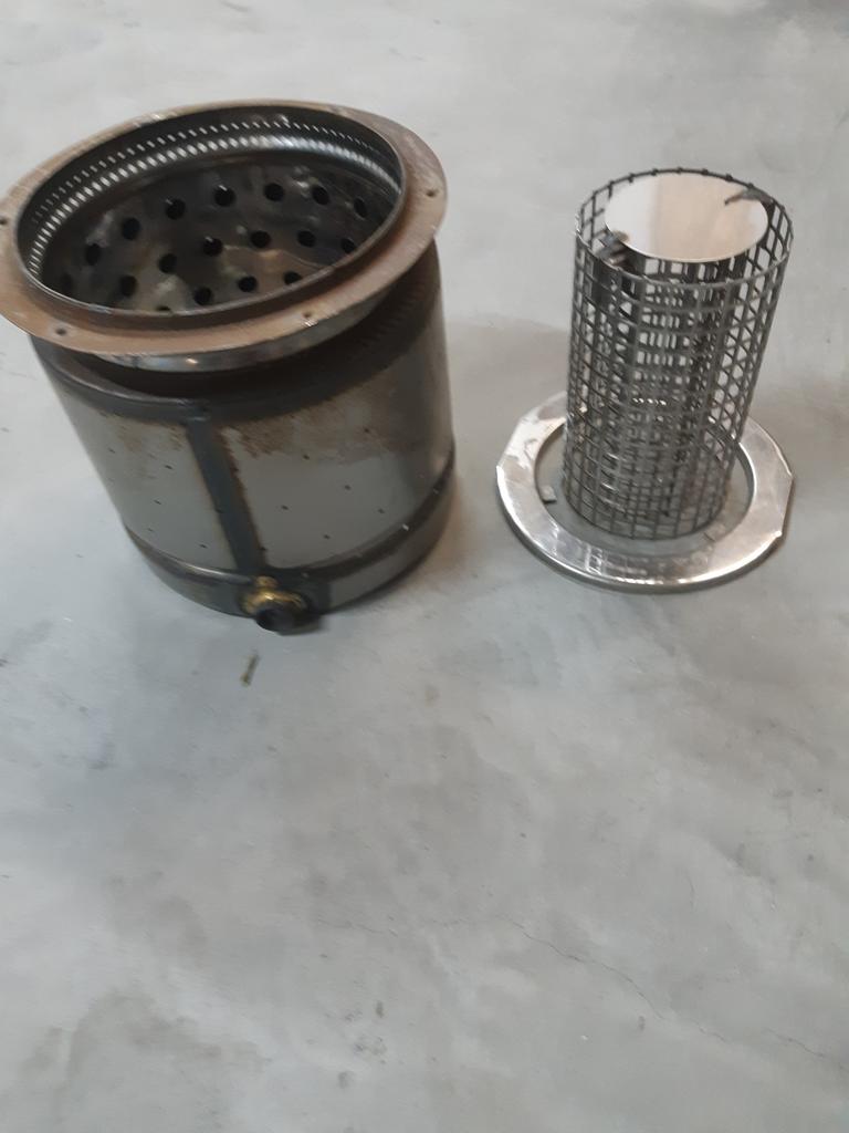 Branderpot voor een kabola 8"laag compleet, Ophalen