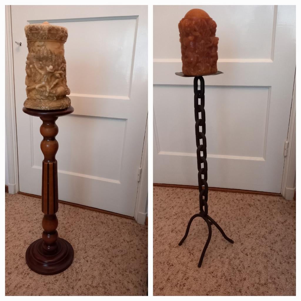 Kaarsenkandelaar/plantenzuil, Ophalen