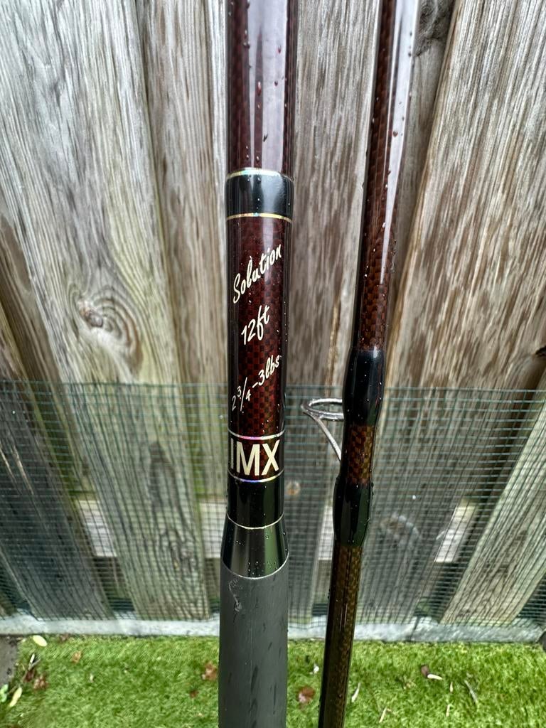 Rod hutchinson imx 12ft 2.75 lb 3 stuks old scool in fox sle, Watersport en Boten, Hengelsport | Witvissen, Zo goed als nieuw
