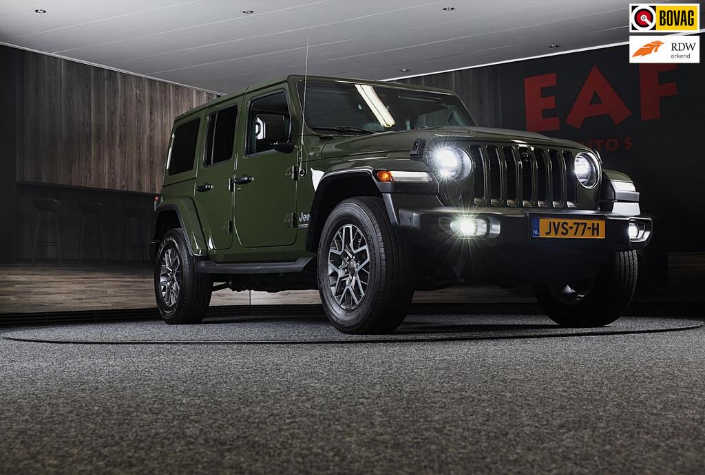 Jeep WRANGLER UNLIMITED 4xe 380 80th Anniversary / Acc / 360, Auto's, Jeep, Bedrijf, Te koop, Wrangler, 360° camera, 4x4, ABS