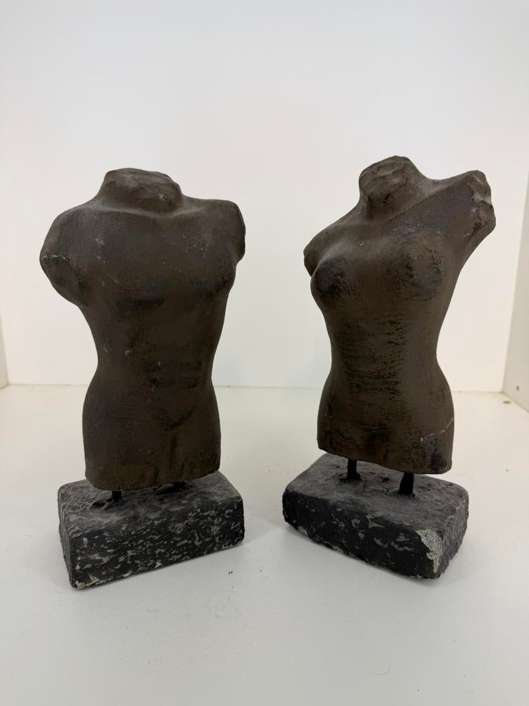 Set van 2 torso sculpturen – betonnen kunstbeelden, Verzamelen, Beelden en Beeldjes, Ophalen of Verzenden, Dier