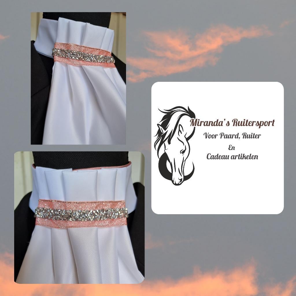 Made by Lique kinder plastron Harmonica Swarovski Rosé, Kinderen, Dressuur, ., Nieuw