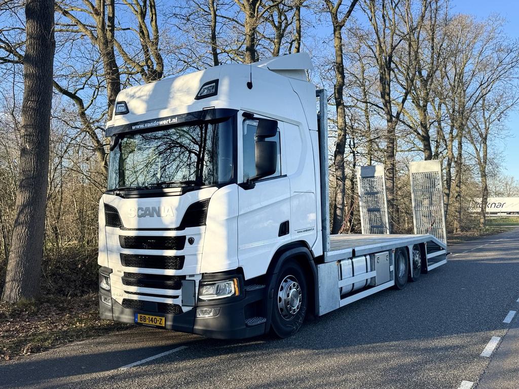 Scania R450 NGS 6X2 Machine Transporter / Oprij Vrachtwagen, Auto's, Vrachtwagens, Scania, Overige brandstoffen, Bedrijf, 2 stoelen