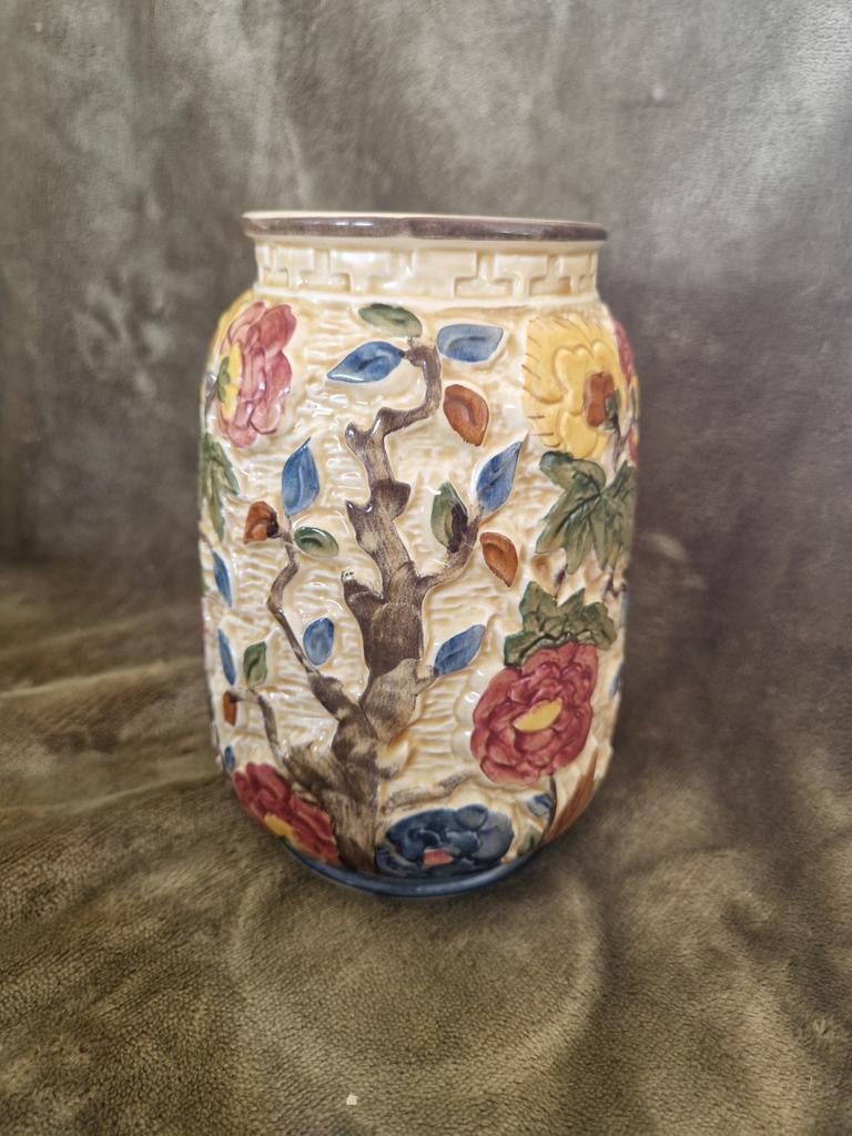 Antieke H.J. Wood Ltd "Indian Tree" vaas Staffordshire, Ophalen of Verzenden