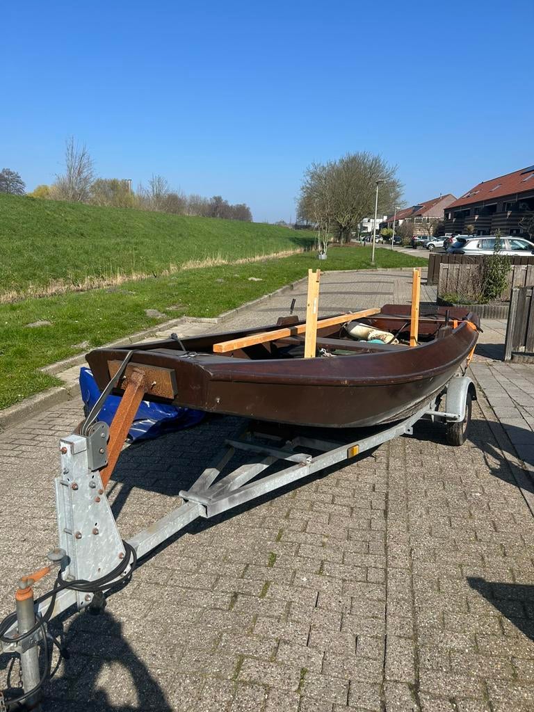 Te Koop houten Koo boot, Ophalen, Gebruikt, Tot 10 pk, 3 tot 6 meter
