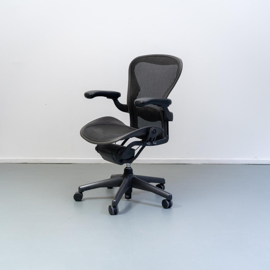 ACTIE! 30 Herman Miller Aeron Classic Bureaustoel Graphite B, Niet ingevuld, Gaming bureaustoel, Zwart, Niet ingevuld