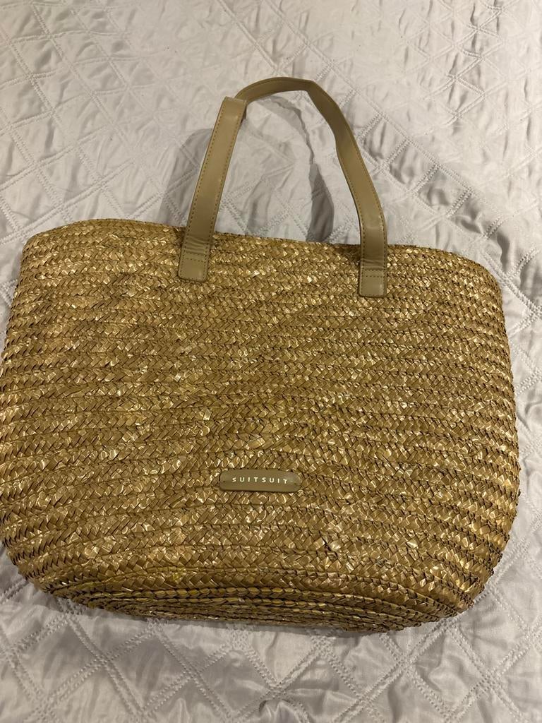 Stijlvolle SUITSUIT Strandtas - Perfect voor de zomer!, Ophalen, 40 tot 60 cm, 20 tot 30 cm, Beige