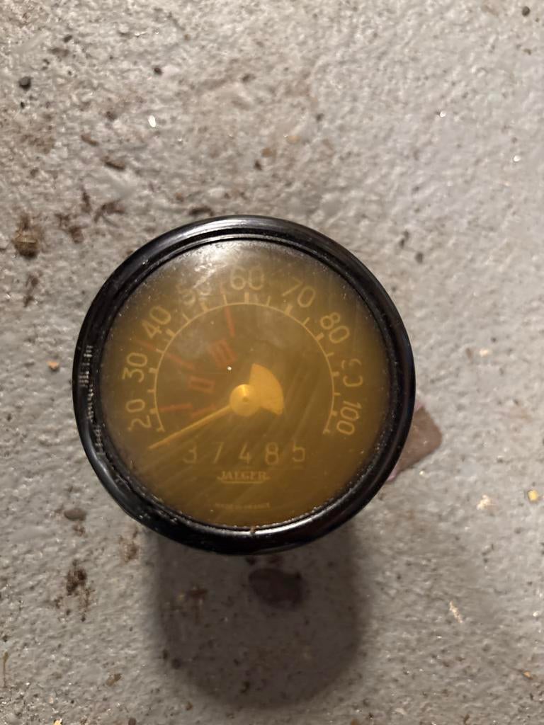 Citroën 2CV snelheidsmeter - oud model, werking onbekend, Auto-onderdelen, Dashboard en Schakelaars, Ophalen, Gebruikt, Citroën