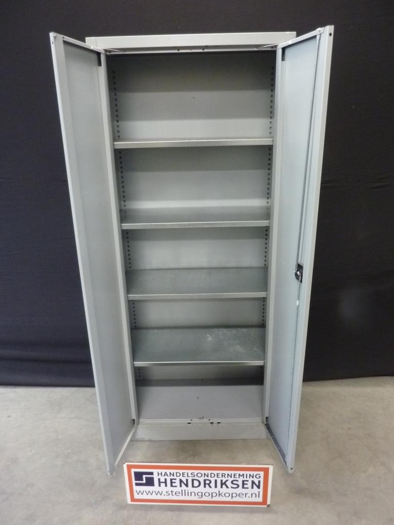 Prima stalen kast / draaideurkast / garagekast + slot, Gebruikt, Handelsonderneming Hendriksen, Met slot, 25 tot 50 cm