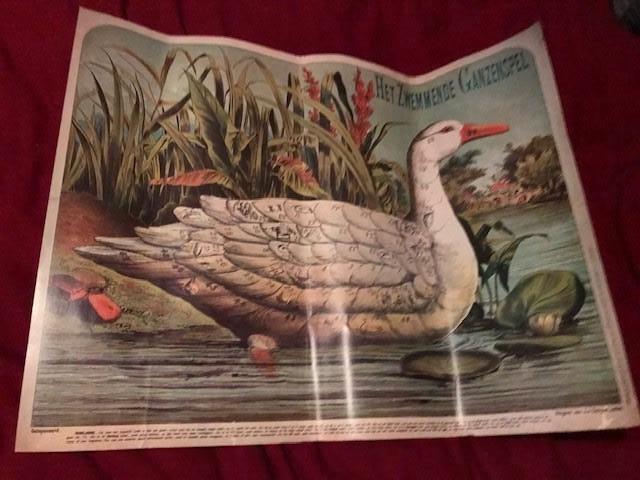 schoolplaat Ganzenbord heruitgave van 1972, Ophalen of Verzenden, Geschiedenis