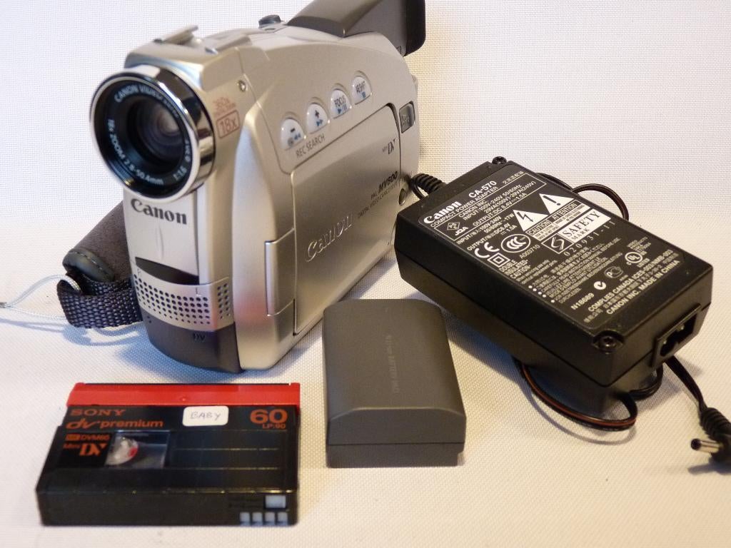 Canon MV600 MiniDV, accu, adapter, tas, handleiding, Audio, Tv en Foto, Videocamera's Digitaal, Mini dv, Gebruikt, 20x of meer