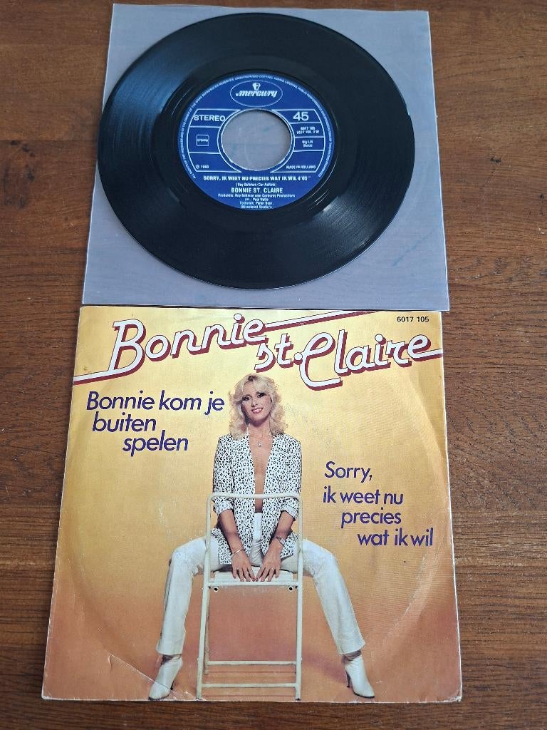 Bonnie St Claire ,Bonnie kom je buiten spelen, Gebruikt, 7 inch, Single, Ophalen of Verzenden