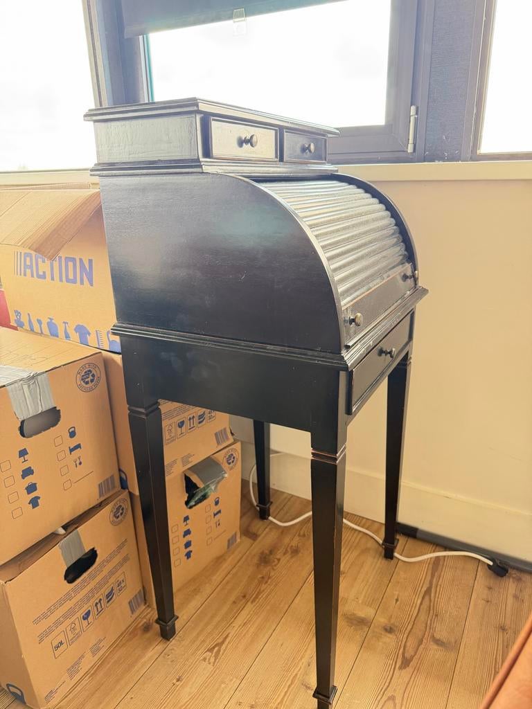 Zwart vintage rolluik dressoir, Ophalen