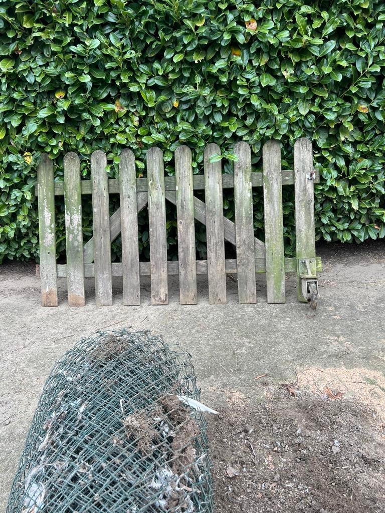 Houten poort, Gebruikt, Ophalen of Verzenden, Draaipoort, 150 tot 200 cm