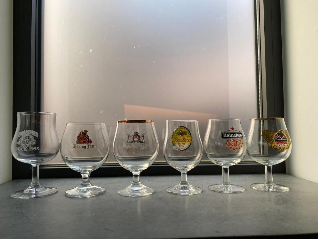 6 verschillende bokbier bokalen, Ophalen of Verzenden, Nieuw, Glas of Glazen, Overige merken