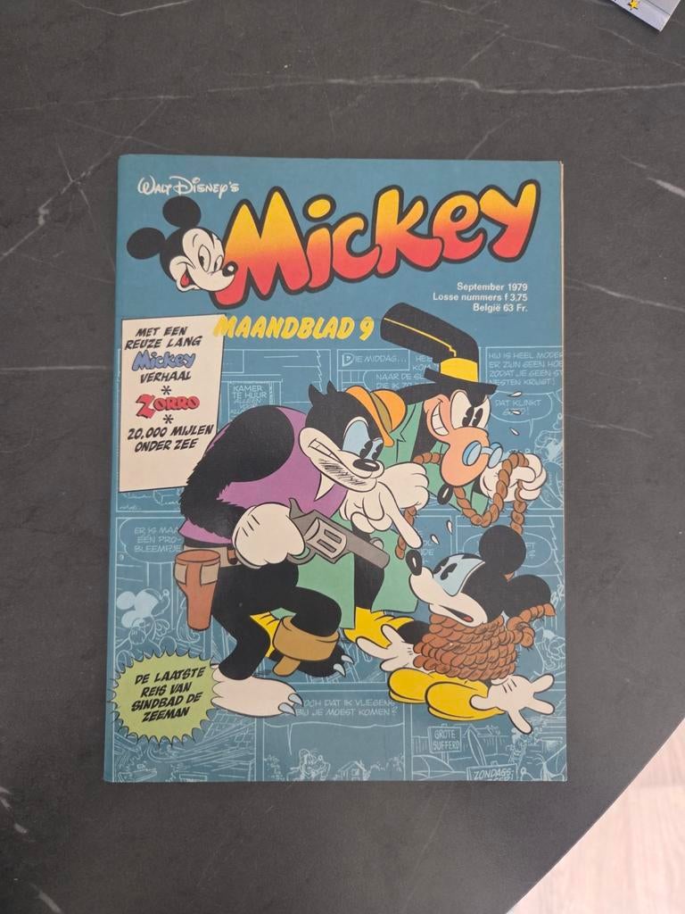 Mickey Maandblad 9 - September 1979, Boeken, Eén stripboek, Ophalen of Verzenden, Gelezen