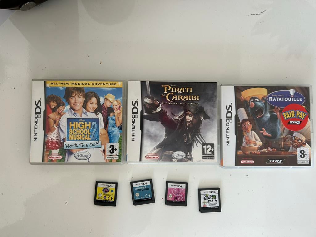 DS spelletjes: Ratatouille, Piraten, High School Musical, Spelcomputers en Games, Avontuur en Actie, Gebruikt, 1 speler, Ophalen of Verzenden