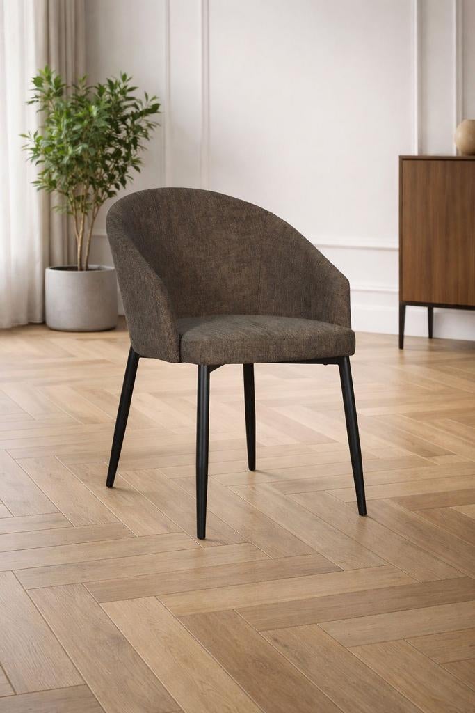 Nieuw stoel Donna Expresso set 4 of 6 UITVERKOOP van €1074,-, Ophalen of Verzenden, Nieuw, Vijf, Zes of meer stoelen