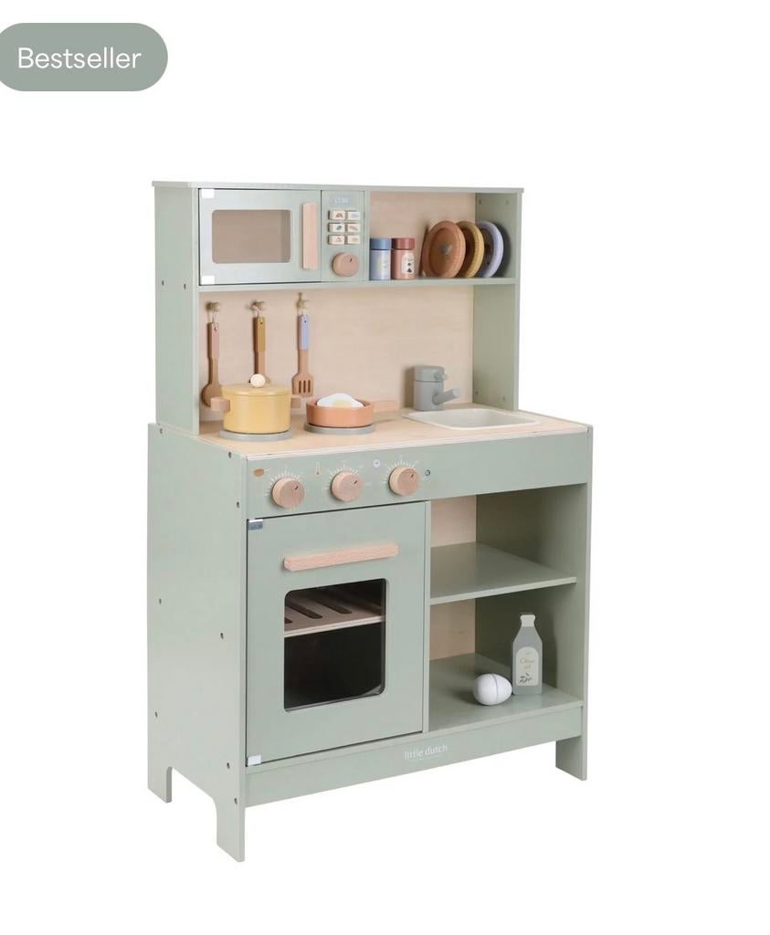 Little Dutch speelgoedkeuken mint, Ophalen of Verzenden, Nieuw, Hout, Speelkeuken