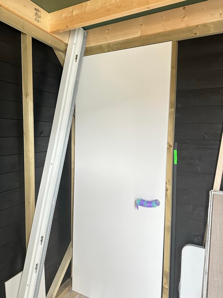 TE KOOP Witte SVEDEX binnendeur, Ophalen, Gebruikt, 80 tot 100 cm, Binnendeur