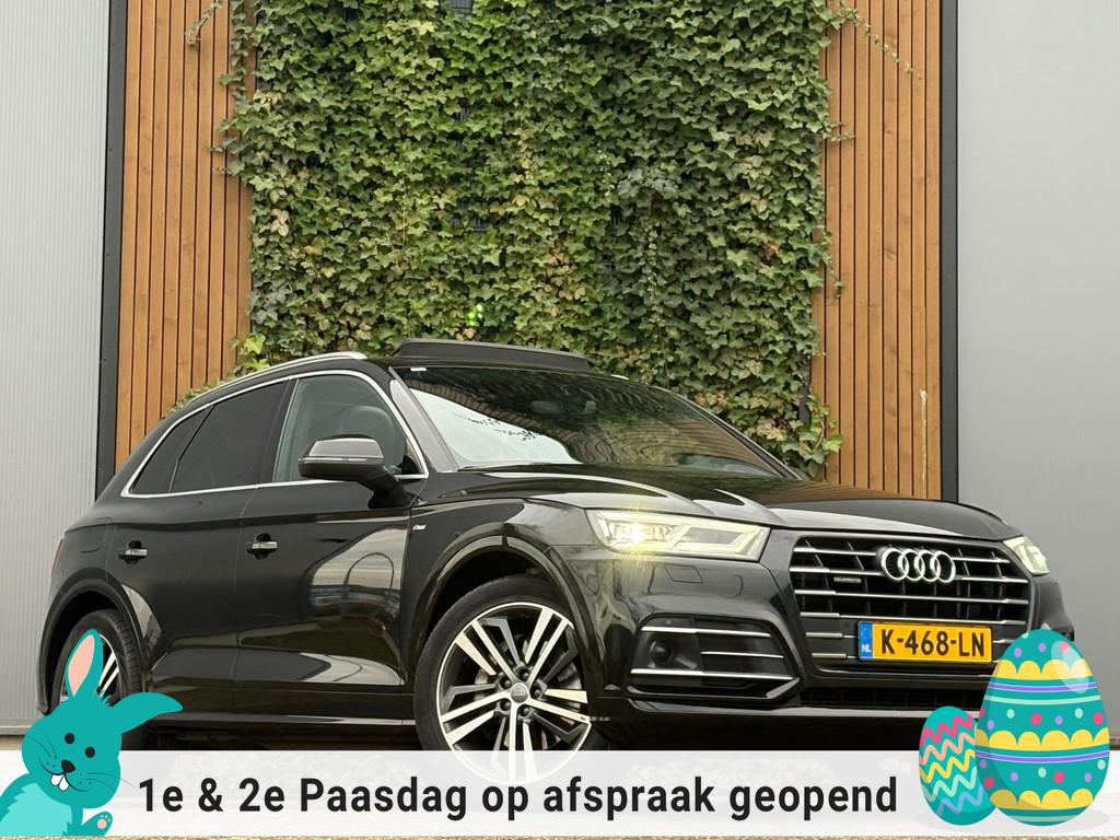 Audi Q5 50 TFSI e quattro S-Line|TREKHAAK|LEDER|LUCHTVERING, 4 cilinders, Zwart, Bedrijf, Hybride Elektrisch/Benzine