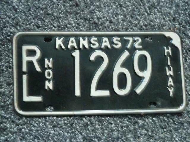 Kentekenplaat licenseplate Kansas 1972 USA, Verzamelen, Verzenden, Gebruikt, Auto's
