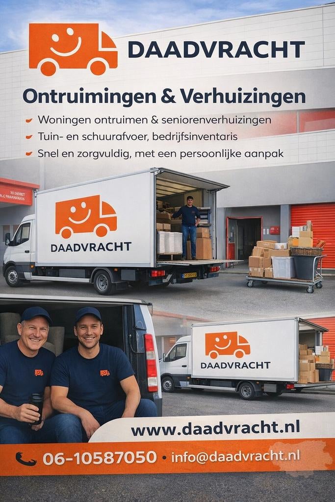 ontruimingen en verhuizingen DaadVracht, Verhuizen binnen Nederland