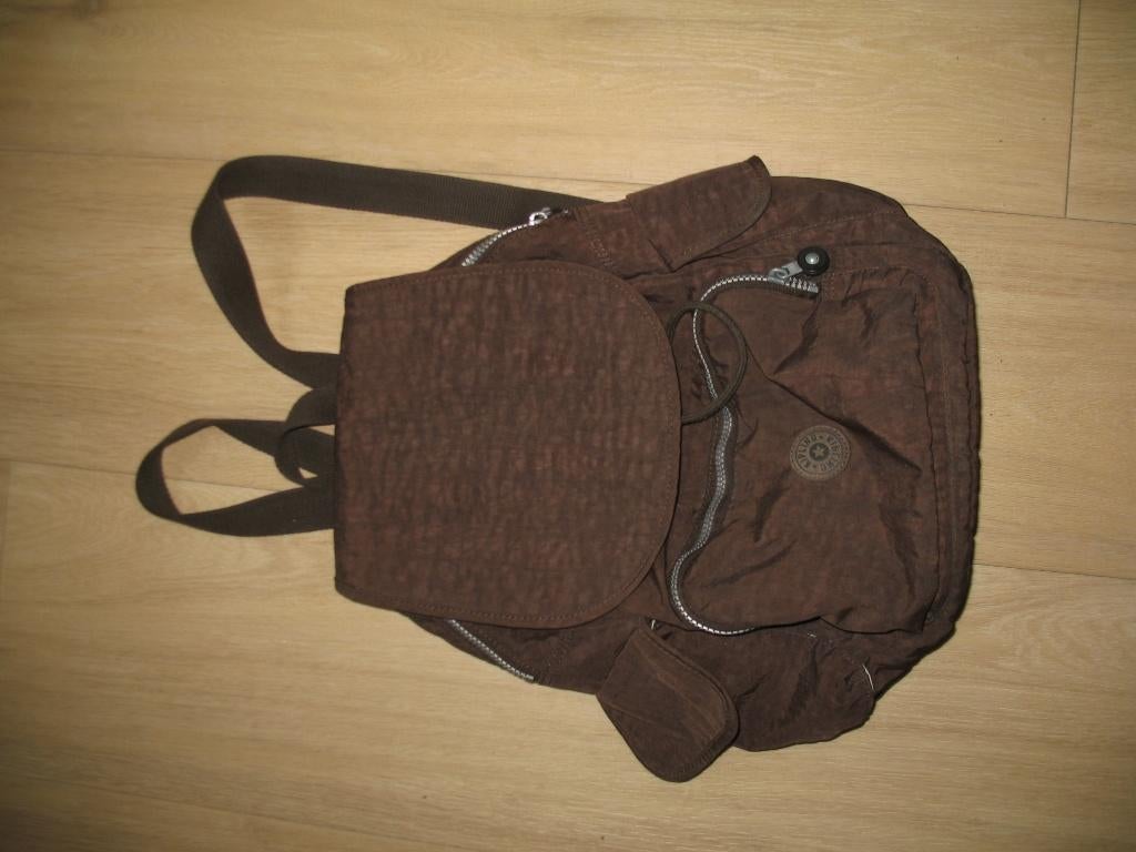 Rugtas Kipling bruin Bijna Vintage, Ophalen of Verzenden, Gebruikt, Kipling, 30 tot 45 cm