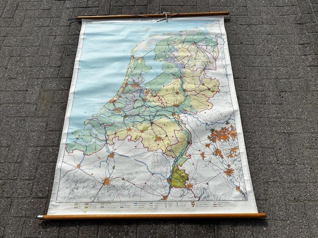 Derde wandkaart van Nederland, Ophalen of Verzenden, Aardrijkskunde