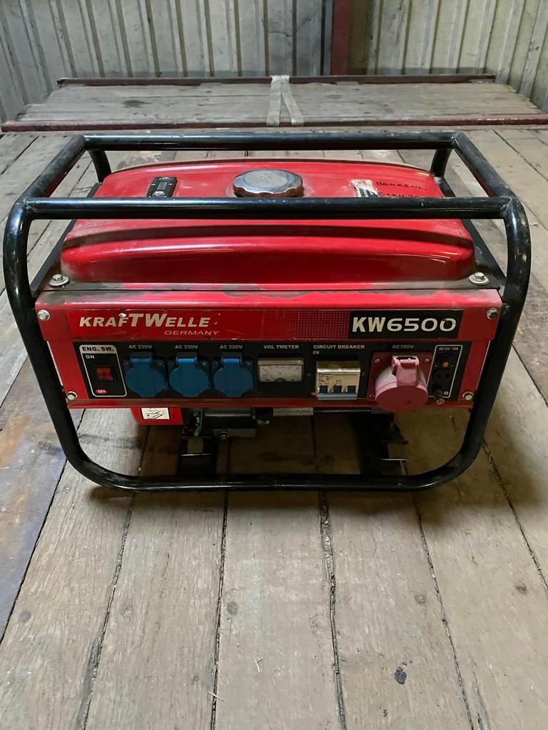 Kraftwelle KW6500 Aggregaat Benzine, Ophalen of Verzenden, Gebruikt, 5 tot 10 kVA, Benzine