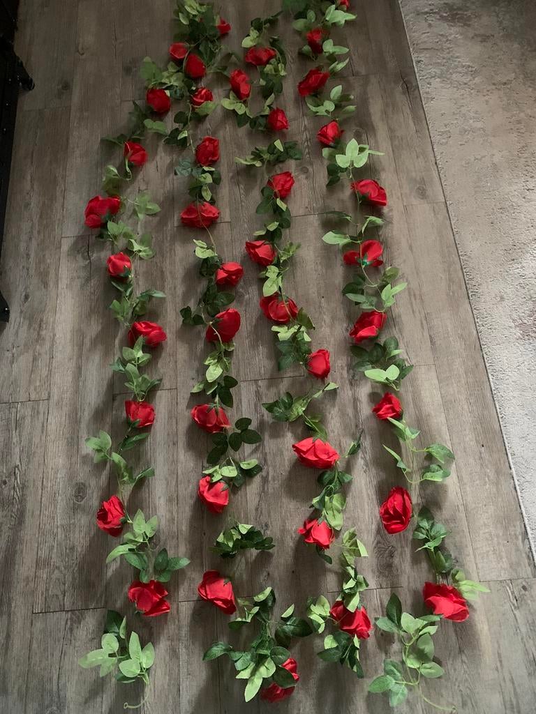 Partij bruiloft versiering rode rozen ., Ophalen of Verzenden, Zo goed als nieuw, Geboorte of Huwelijk