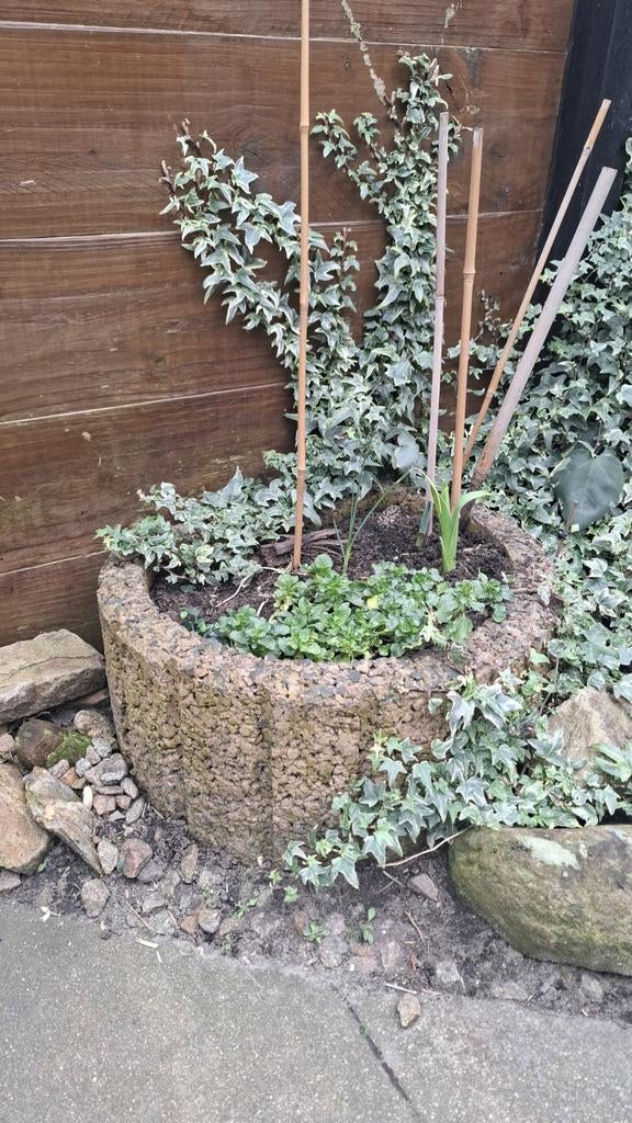 Stenen bloembakken, Tuin en Terras, Ophalen, Steen, Rond, Tuin