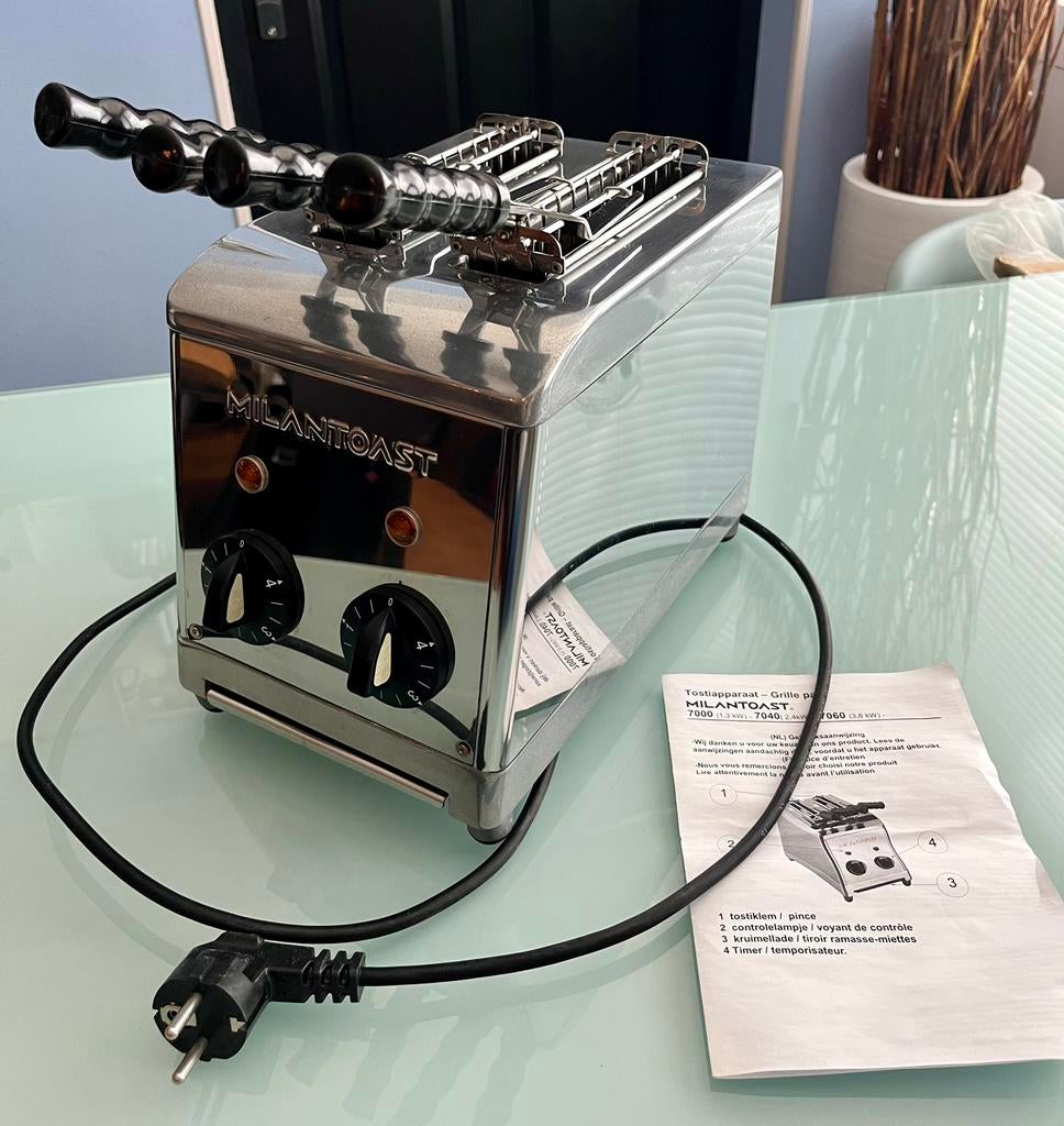 Milan horeca toaster rvs, Witgoed en Apparatuur, Ophalen of Verzenden, Zo goed als nieuw