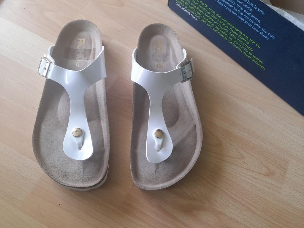 Slippers NIEUW maat 40 Rohde birkenstock wit NIEUW, Slippers, Rohde ala birkenstock, Wit, Nieuw