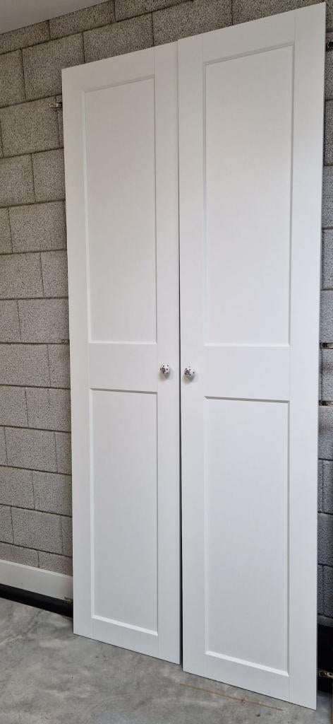 Kastdeuren wit, Doe-het-zelf en Verbouw, Deuren en Horren, Ophalen, Gebruikt, 80 tot 100 cm, 215 cm of meer