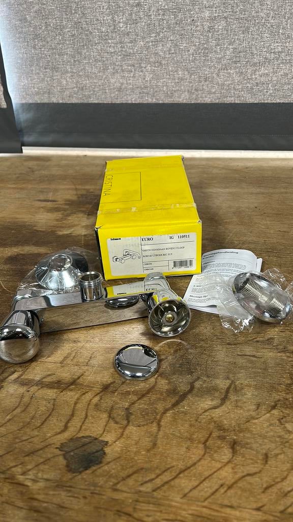 Cristina gootsteenkraan met boven uitloop., Ophalen of Verzenden, Nieuw, Koper, Kraan