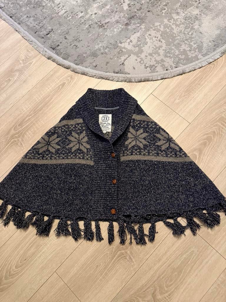 McGregor Poncho met Noors patroon - One Size, Kleding | Dames, Truien en Vesten, Ophalen of Verzenden, Zo goed als nieuw, Maat 38/40 (M)