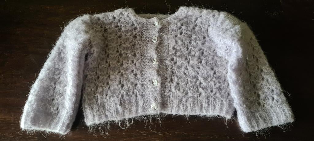 Zelf gebreid baby vestje - Maat 62, Handgemaakt, Ophalen of Verzenden, Zo goed als nieuw, Truitje of Vestje