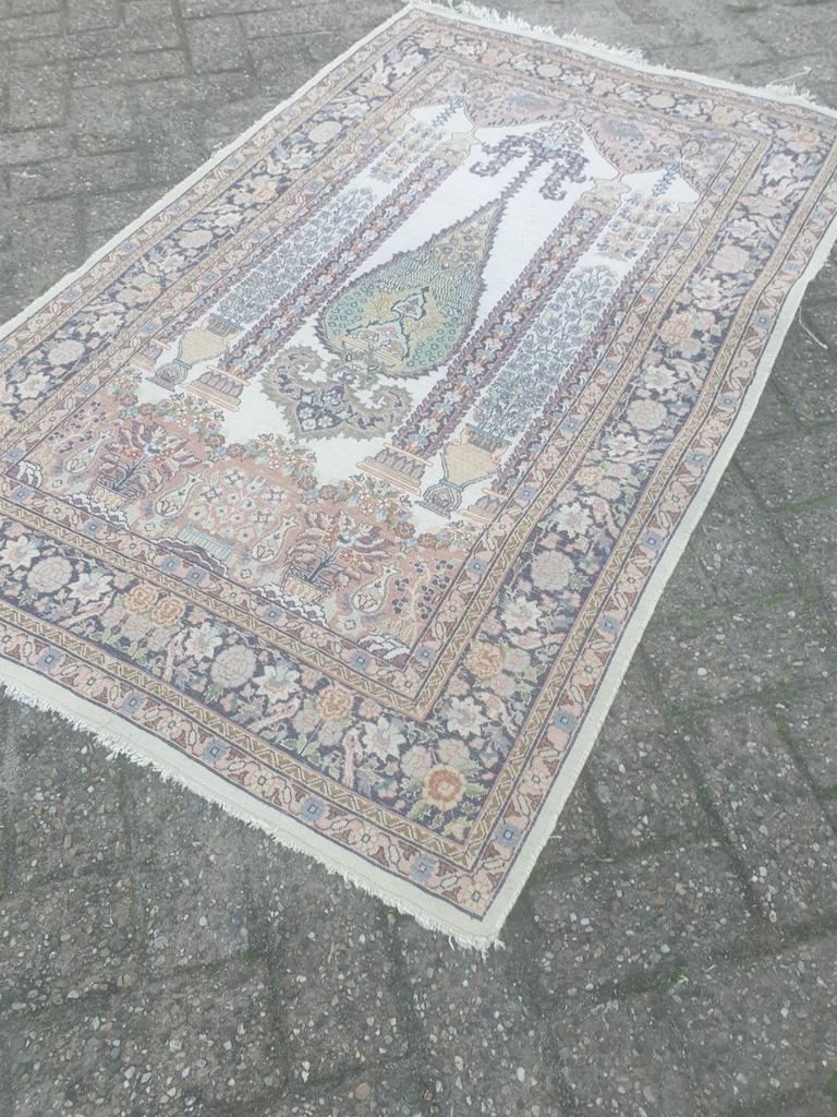 Prachtig zijde handgeknoopt perzisch tapijt, Ophalen of Verzenden, Zo goed als nieuw