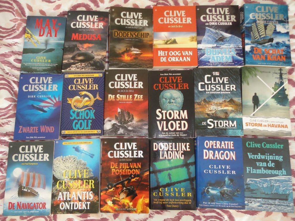 26x Clive Cusseler Boeken, Boeken, Avontuur en Actie, Zo goed als nieuw, Ophalen