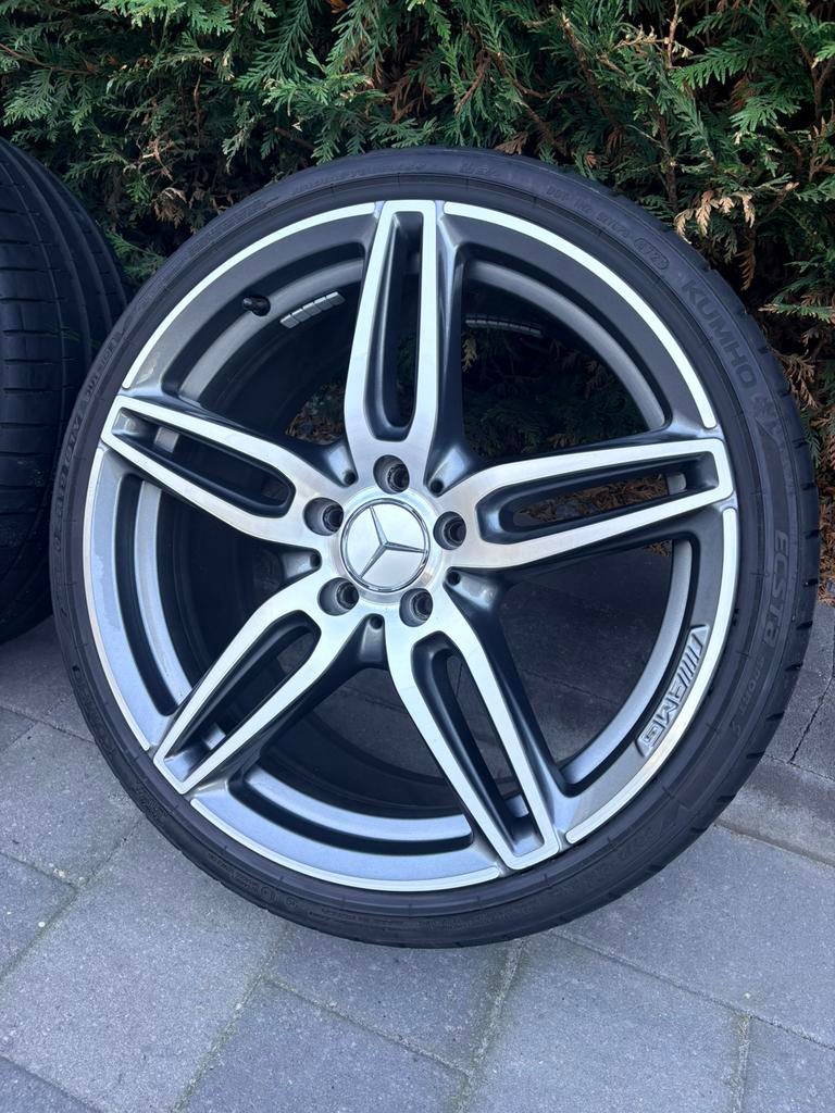 Originele AMG 19” breedset velgen Mercedes W212 Onbeschadigd, Gebruikt, Banden en Velgen, 235 mm, Personenwagen