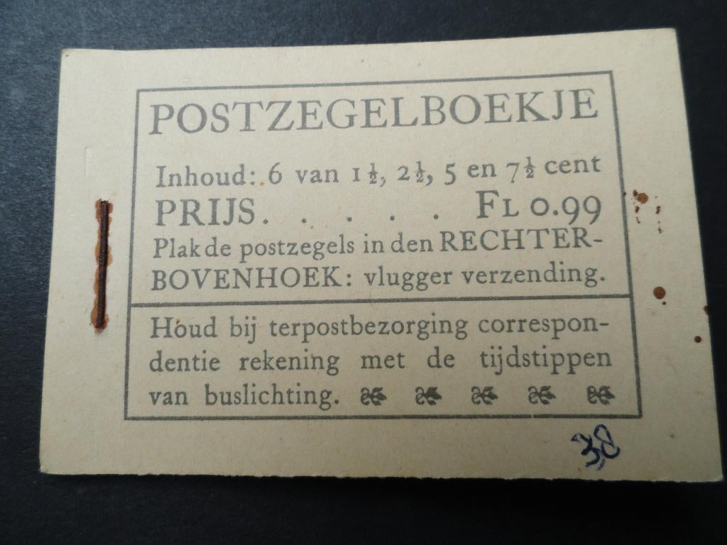 K417 Postzegelboekje 38 N, Ophalen of Verzenden