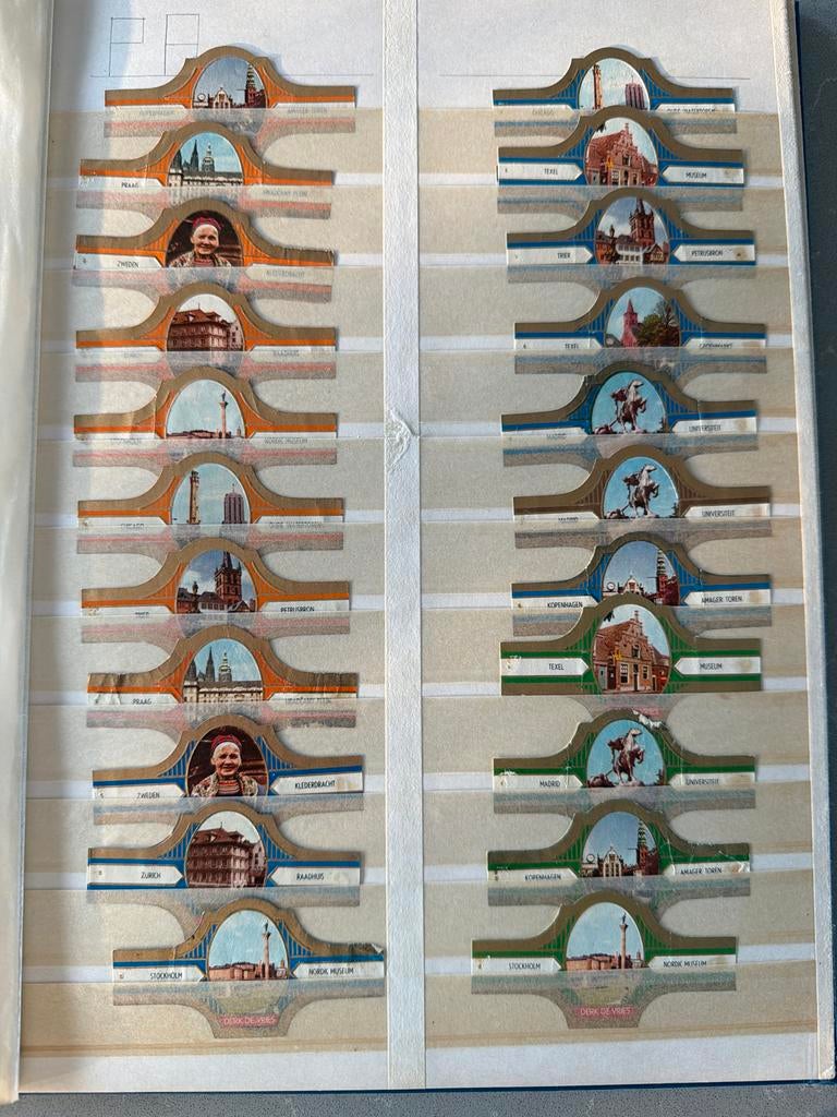 Verzameling sigarenbandjes in album, Ophalen of Verzenden, Gebruikt