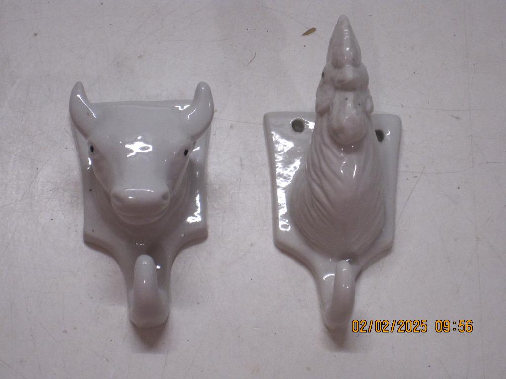 porseleinen haakjes koe kip (332), Ophalen of Verzenden